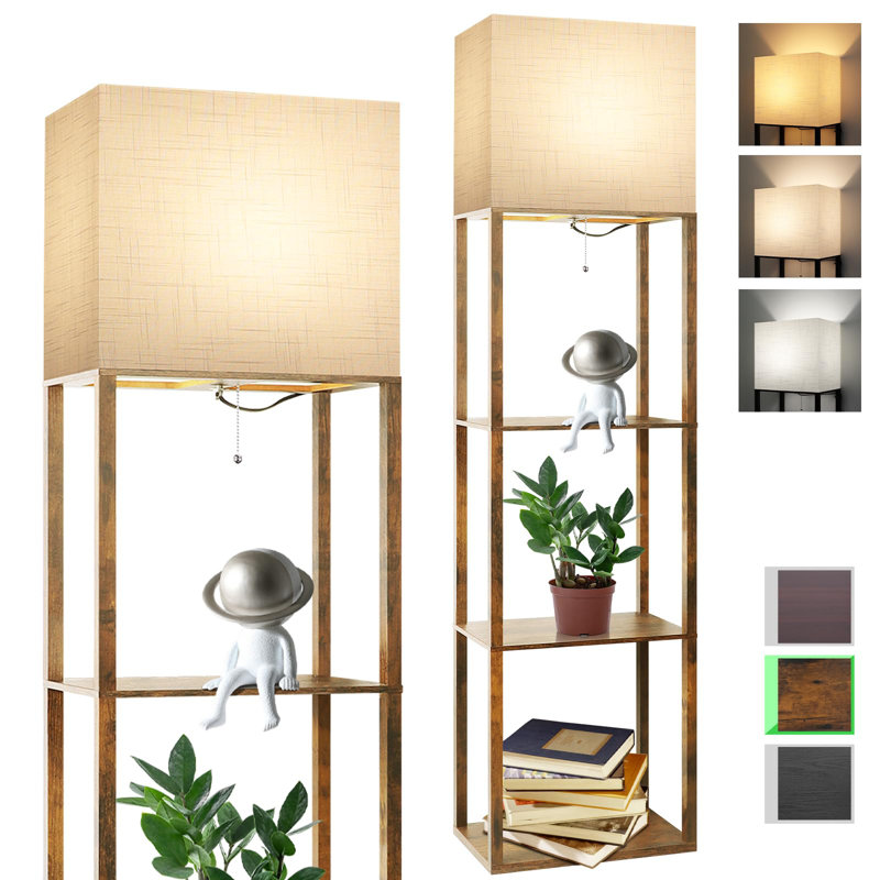 Kandiyohi 62'' Black Traditional Floor Lamp