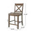 Ensemble de 2 tabourets de comptoir en bois rembourrés Farmhouse-1863655066-1863655069