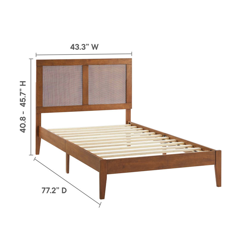 Modway Sirocco Bed, Walnut, Twin