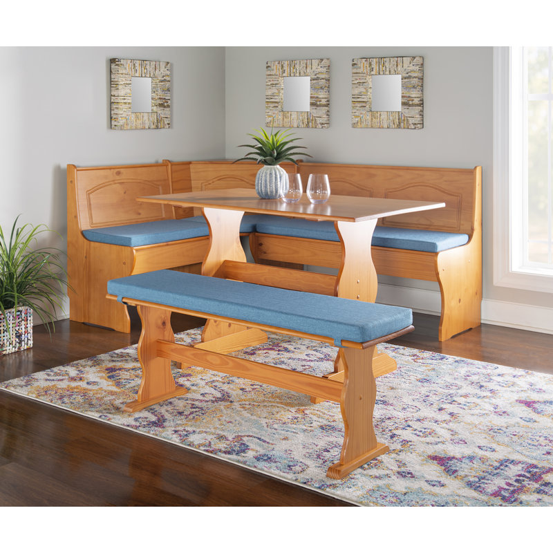 Chelsea 8 - Piece Pine Trestle Dining Set with Cushions, Natural