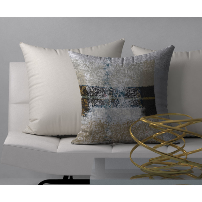 Abstract Reversible Throw Pillow, 20" x 20"