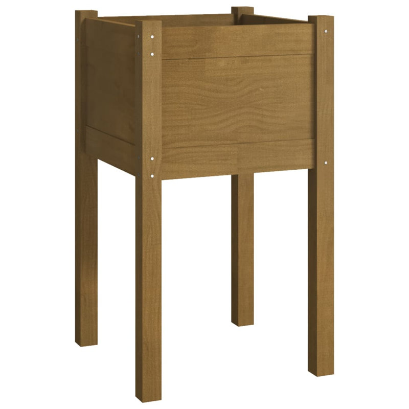 Alasha Wood Planter Box, Brown, 70cm H x 40cm W x 40cm D