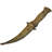 Early 20Th Century Handmade Babylonian-Patterned Brass Dagger