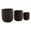 Hartmere Planter Set of 3 Brown