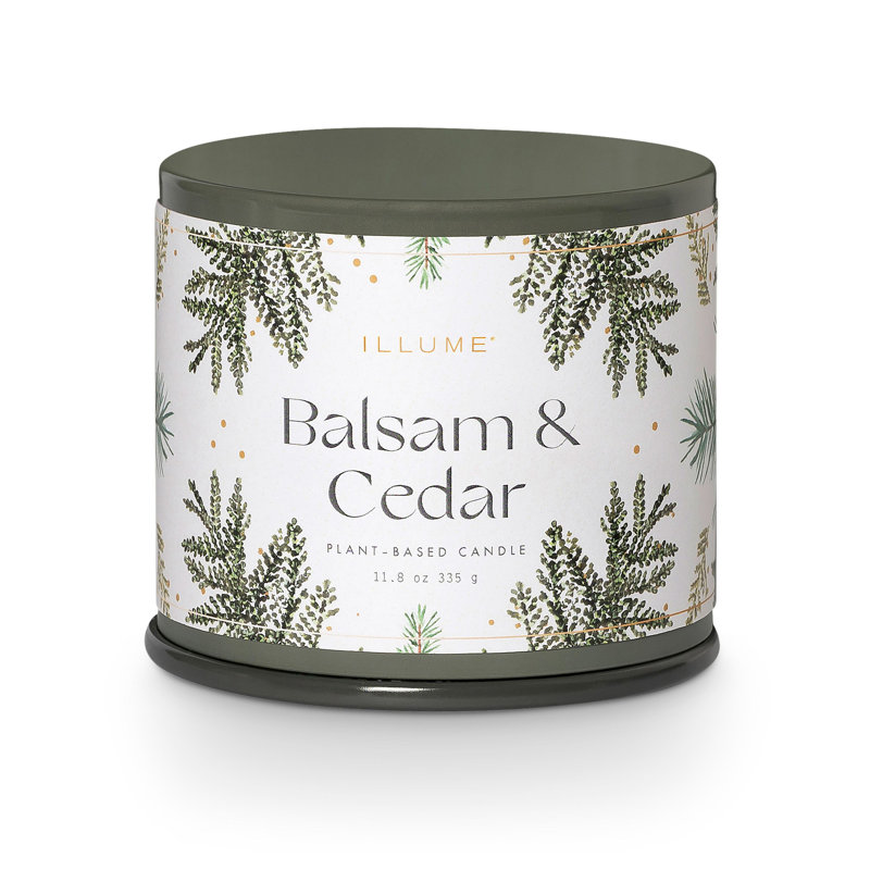 Green Winter Forest Soy Scented Candle in Tin