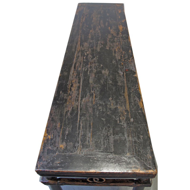 72" Long Antique Elm Console Table