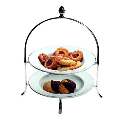 Meuble à thé à 2 niveaux Palace 9,65 po - 6 pièces - Acier inoxydable