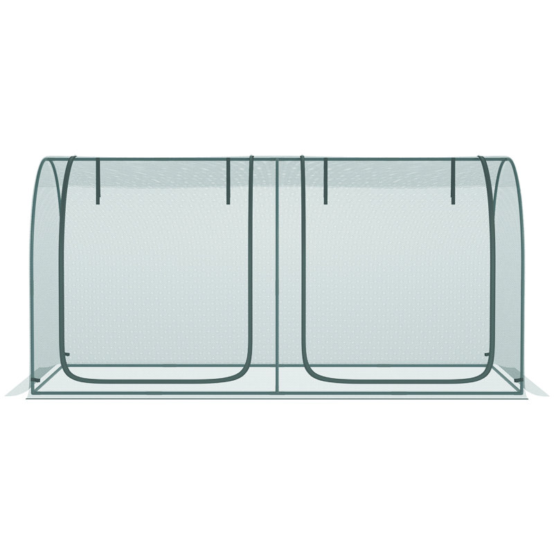 47.25' W x 47.25' D Mini Greenhouse, Black, 47.25" H x 98" W x 47.25" D "