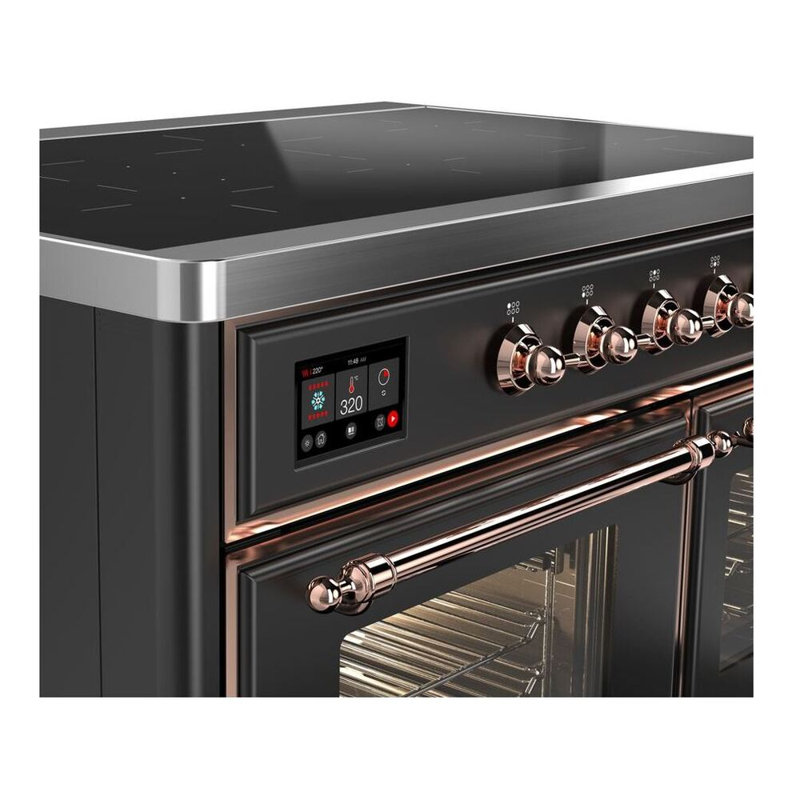 Majestic II 40" Freestanding Induction Range, Matte Graphite/Copper