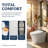 Heated Seat Smart Toilet, One Piece Automatic Flush Toilet with Foot Sensor, Tankless, Soft Close Cover