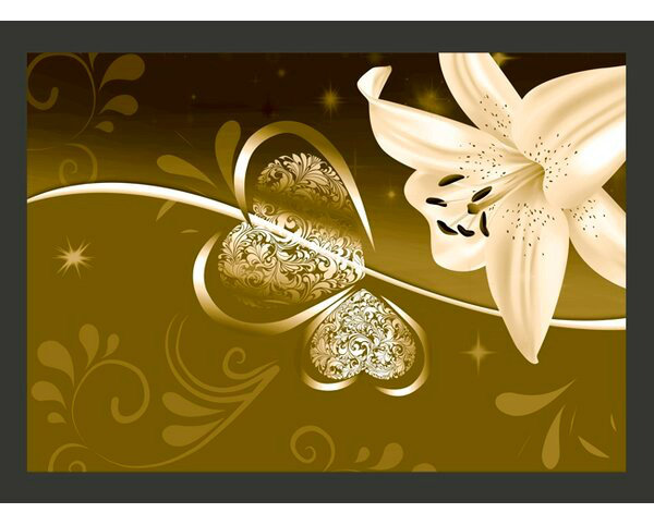 Lily in Shades 2.45m x 350cm Wallpaper, Green