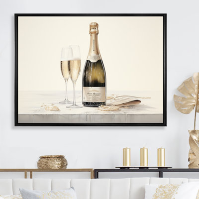 Curve Champagne Glassese - Décoration murale vin et champagne