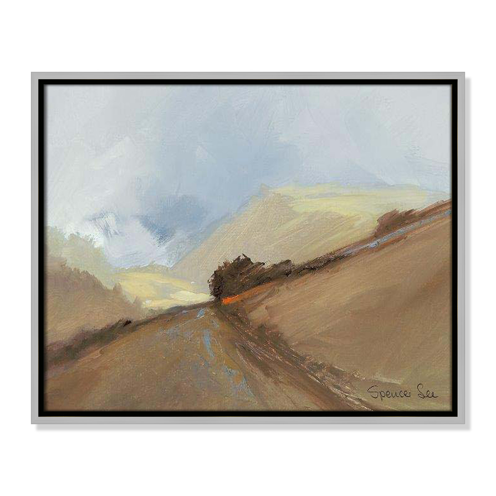 Heaven And Earth II by Spencer Lee, 17.5'' H x 21.5'' W x 2'' D, Silver Framed