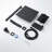 Modern Black Wall Mount Shower Faucet System with Rainfall Shower Head and Handle Set