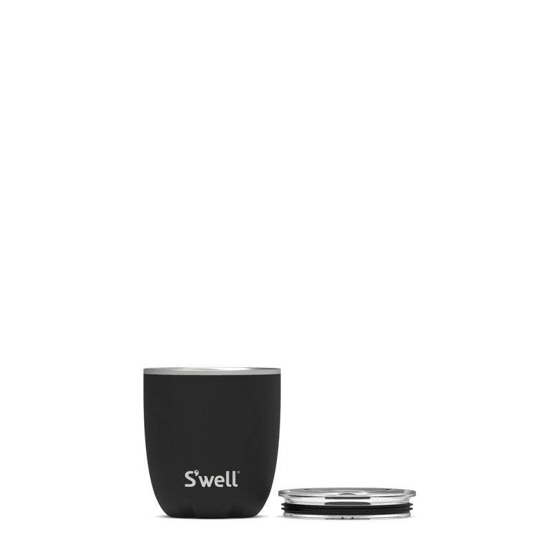 S'well Stainless Steel Triple-Layered Vacuum-Insulated Tumbler, Onyx, 10 oz.
