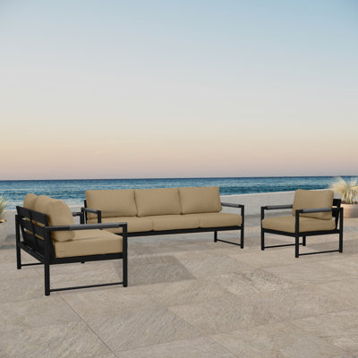 Avrian 6 - Person Patio Conversation Sets with Cushions