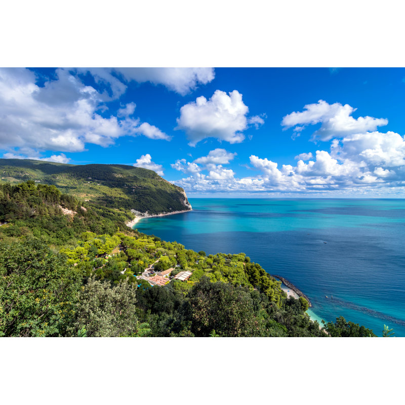 Mount Conero National Park Coastline by Eddygaleotti - Wrapped Canvas Print, 30cm H x 46cm W x 3.8cm D