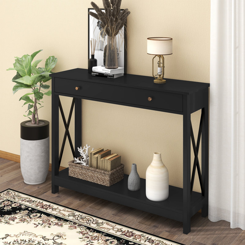 Sandria 12'' Console Table, Black