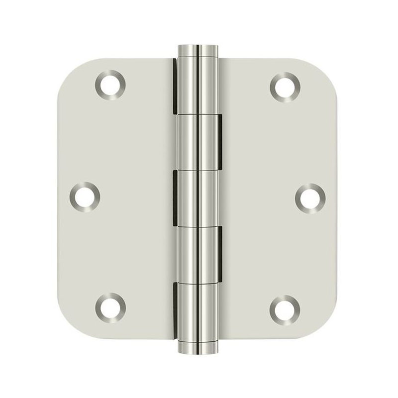 Butt Bearing Hinge, Polished Nickel
