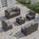 6-Person All-Weather Wicker Modular Patio Conversation Set with Cushions