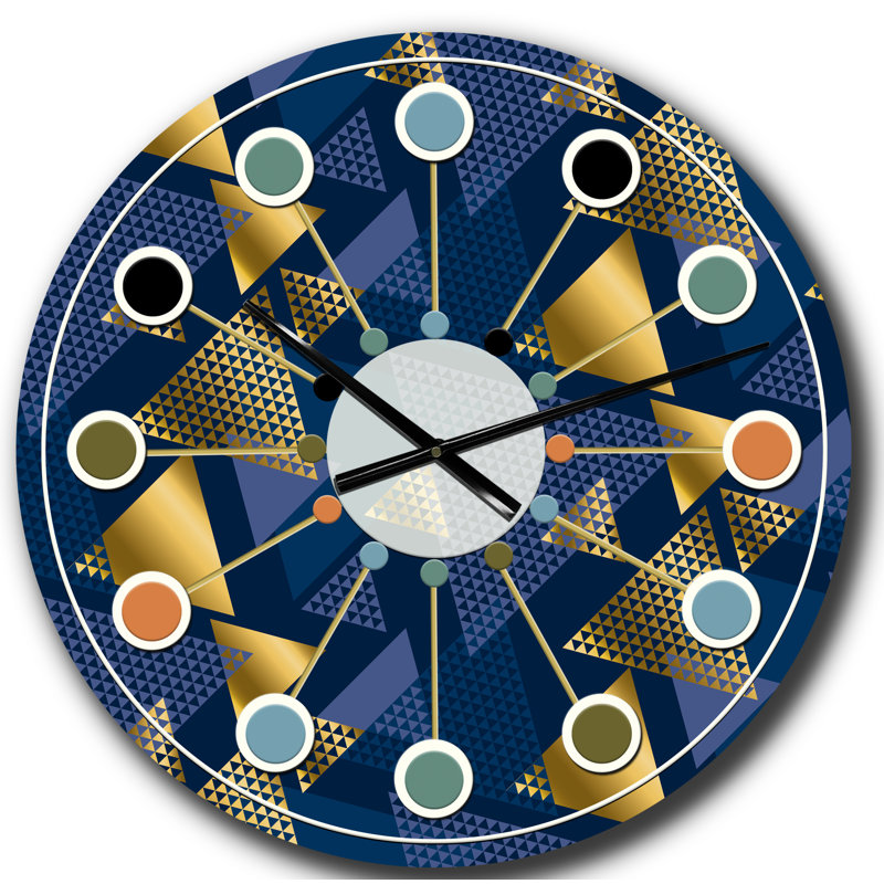 Horloge murale rétro Mid-Century, Grand