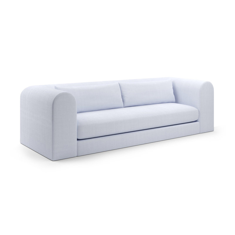 Canapé Baldwin, H 31 po x l 96 po x P 40 po, 3, Blanc