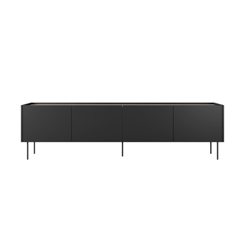 Carlianne Unfinished TV Stand for TVs up to 55", Black