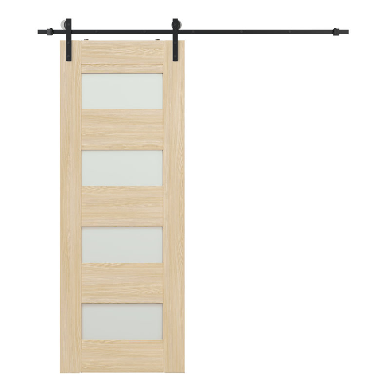 Porte de grange Avon, 29,75 po x 95,24 po, Frêne de la loire