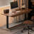 Walnut Rectangular Solid Wood with 2 drawers desk-841117491