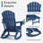 Plastic/Resin Folding and Rocking Adirondack Chair with Ottoman-130104934