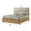 Ensemble de chambre à coucher avec lit tapissier moderne brun clair-578935990-578935989