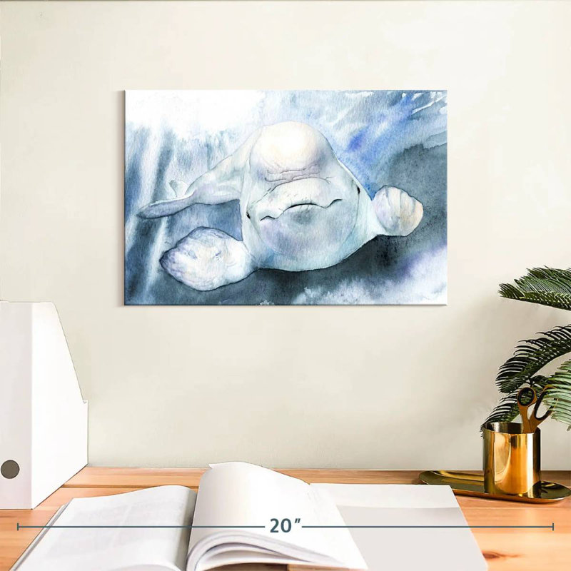 Brampt Beluga Whale, 8" H x 12" W