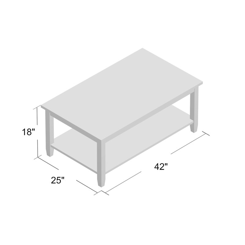 Nerseh Solid Wood Single Coffee Table