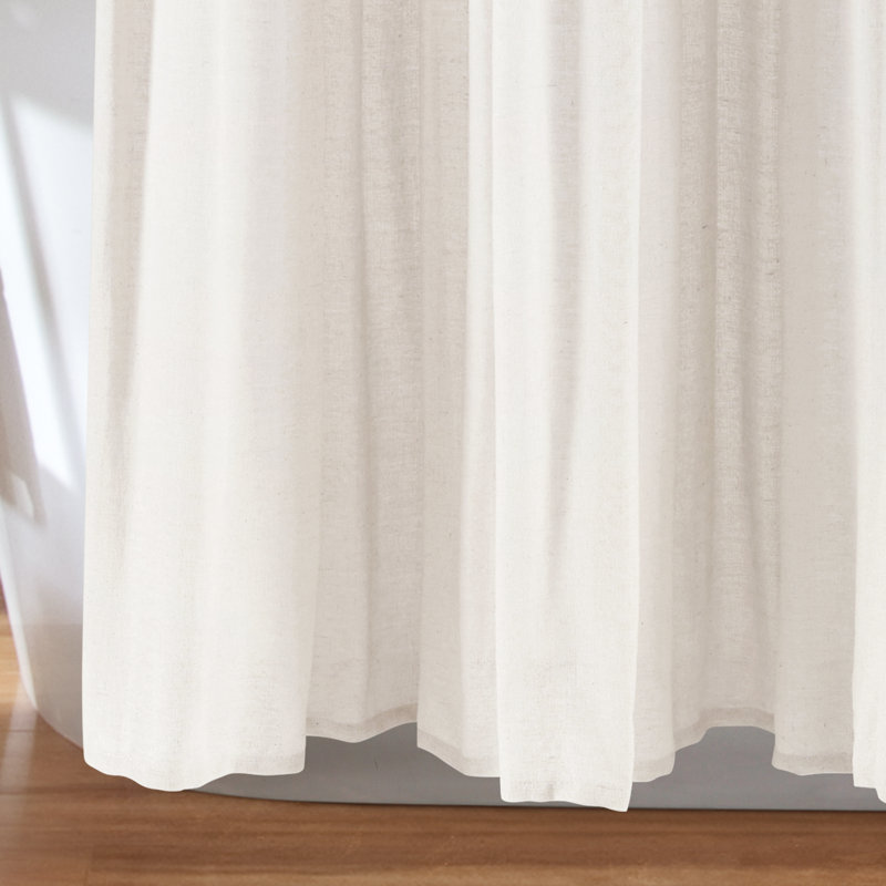 Ruya Polyester Blend Shower Curtain, Black/White, 183cm W x 183cm L