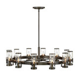 Reeve 12 - Light Unique Wagon Wheel Chandelier