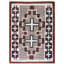 Antique Navajo Small Scatter Size Wool Gray, Red, White Rug