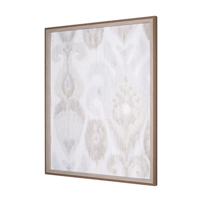 Ikat Patterns I by Silvia Krause a Hand Embelished Textured Framed Art Print