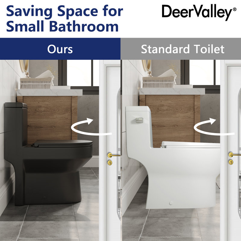 Matte Black Elongated Dual Flush High Efficiency Toilet