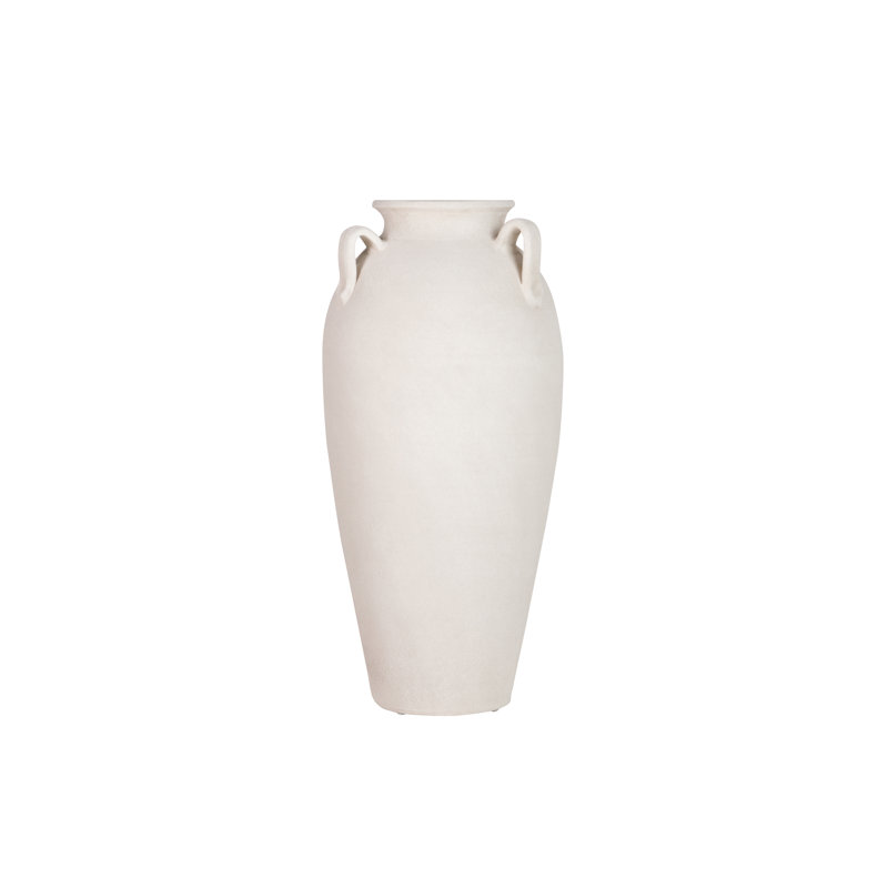 Ceramic / Porcelain Table Vase, White, 60cm H x 28cm W x 28cm D