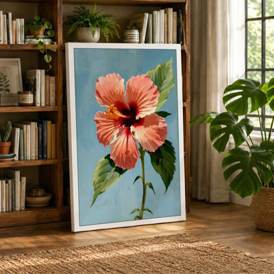 Hibiscus Study Botanical - Wrapped Canvas