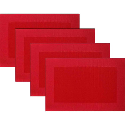 Placemats Heat-Resistant Table Mats Washable Easy Clean Plastic Placemats