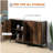 HOMCOM Industrial Side Cabinet Dining Cabinet, Kitchen Cabinets, Coffee Bar Cabinet, with Adjustable Shelves, Retro Brown