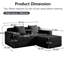 Canapé modulaire 2 places avec repose-pieds Modern-629224781-629224782