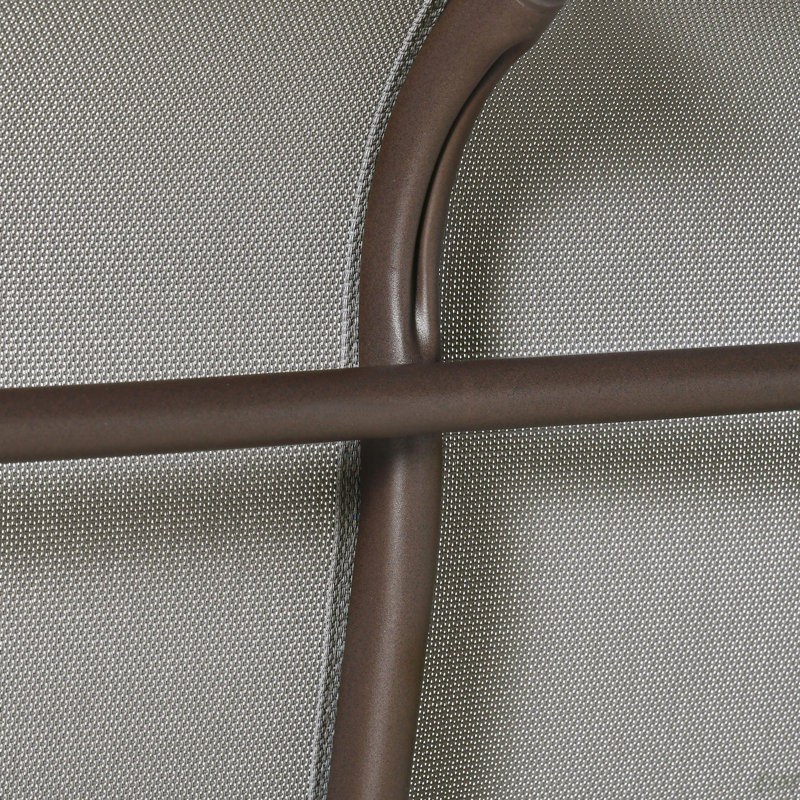 Chaise berçante d'extérieur en métal, Gris