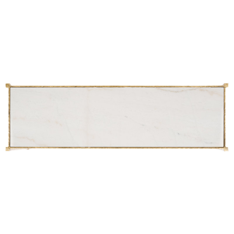 Isabellina Metal And Marble Console Table, Brass