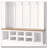 78''H Modern Hall Tree with Wide Storage Seating Bench, Entryway Shoe Cabinet with 13 Compartments-664692587