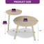  Coffee Table Set Of 2, Nesting Tables With Roomy Storage Space, Small Round Tables For Living Room, Side Sofa, Wood-237141602