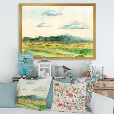 «Green Blossoming Summer Landscape», peinture sur toile