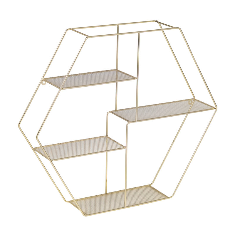Étagère hexagonale 4 pièces Amirul