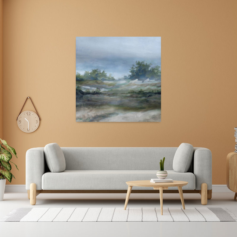 Art contemporain paysage naturel, H 48 po x l 48 po
